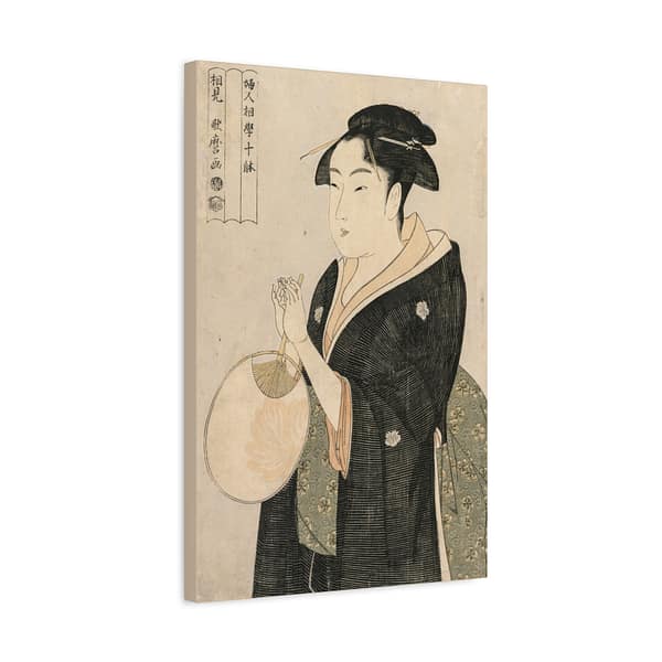 9283078853572889204_2048.jpeg Woman Holding a Fan - Kitagawa Utamaro (c. 1793) - Japanese Woodblock Canvas Print