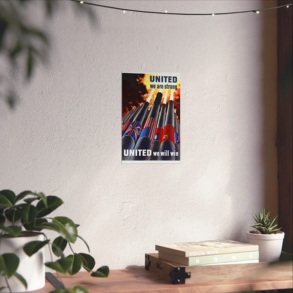 933389100646001935_2048.jpeg United We Are Strong - United We Will Win - Henry Koerner (1943) - Patriotic WWII Poster Print
