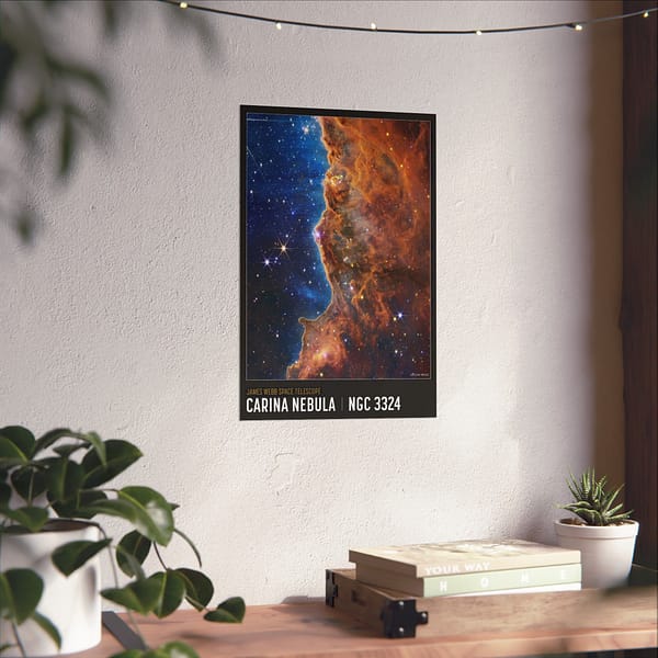 9354991365510090974_2048.jpeg Carina Nebula - NIRCam Compass Image - NASA James Webb Space Telescope - Space Age Poster Print