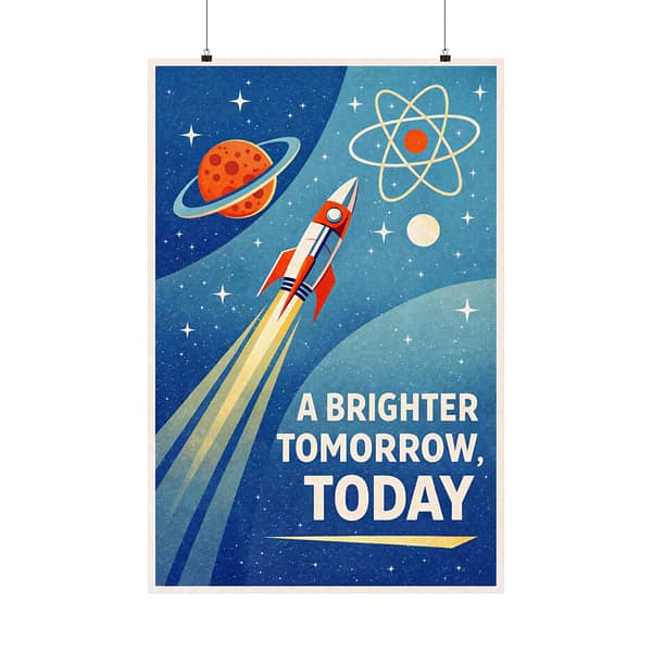 9383822723778814131_2048.jpeg A Brighter Tomorrow, Today – LUNE Original – Atomic Age Poster Print