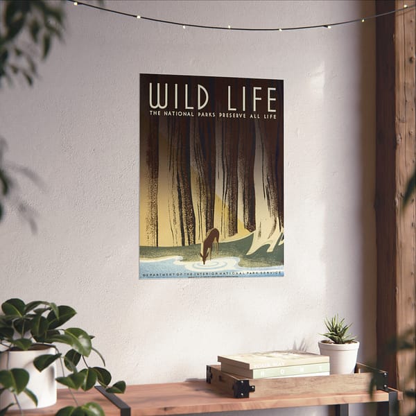 9435251245222417917_2048.jpeg Wild Life: The National Parks Preserve All Life – Works Progress Administration (c. 1930s) – Vintage Travel Poster Print