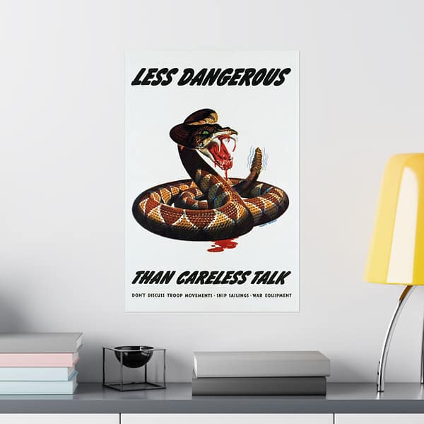 9529492121379335615_2048.jpeg Less Dangerous Than Careless Talk - Albert Dorne (1944) - Patriotic WWII Poster Print