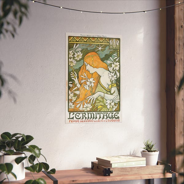 9615305082125064727_2048.jpeg L'Ermitage - Paul Berthon (1897) - Art Nouveau Poster Print