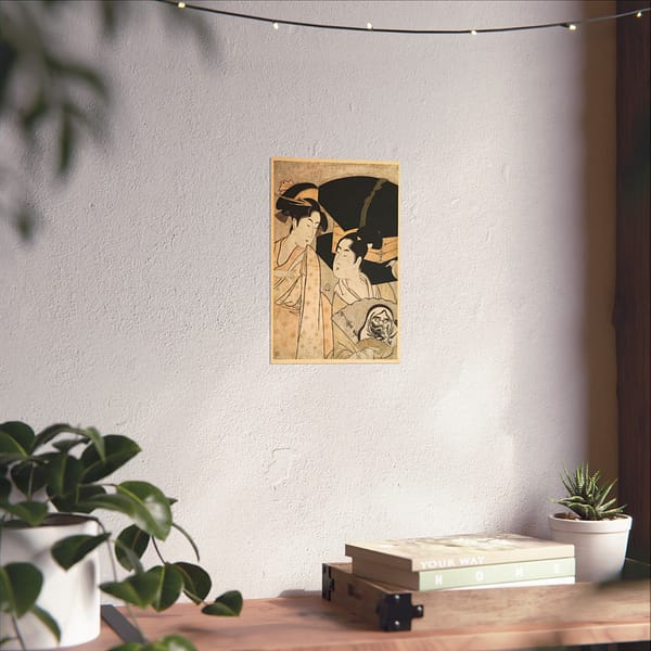 9677341709084555209_2048.jpeg Woman and Fan Vendor - Kitagawa Utamaro (c. 1790s) - Japanese Woodblock Poster Print