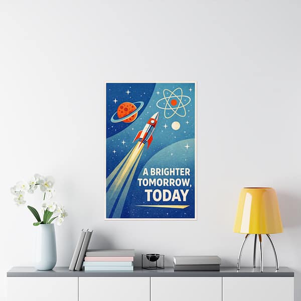 9862156136117521919_2048.jpeg A Brighter Tomorrow, Today – LUNE Original – Atomic Age Poster Print