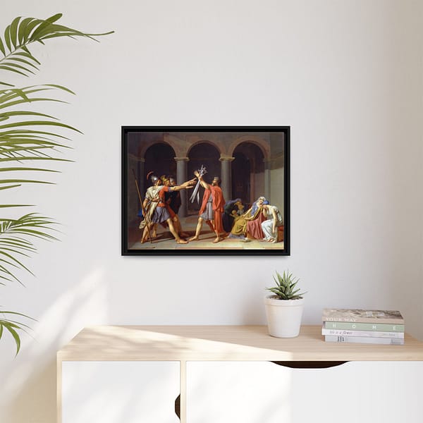 9871388689118839842_2048.jpeg Oath of the Horatii – Jacques-Louis David (1784) – Classical Framed Canvas Print