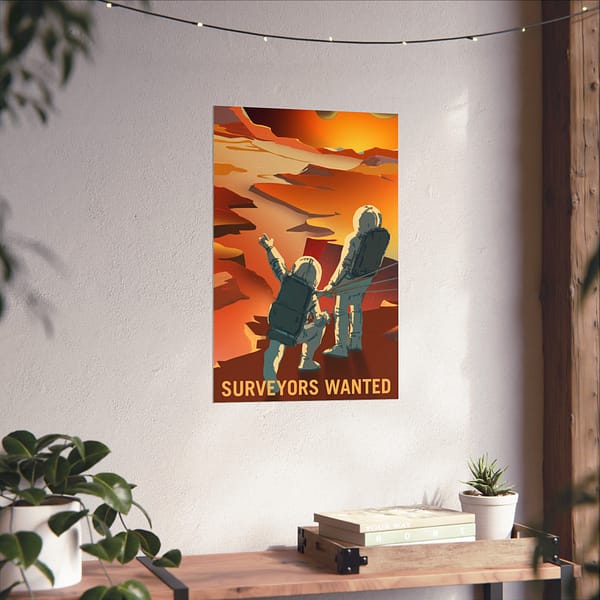 9896096422236773138_2048.jpeg Surveyors Wanted – NASA Recruitment Ad – Space Age Poster Print