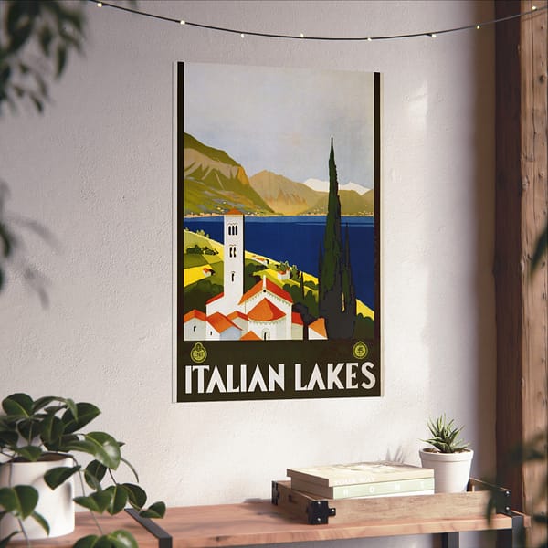 9927300884335521224_2048.jpeg Italian Lakes – ENIT Italian National Tourist Board (c. 1930) – Vintage Travel Poster Print