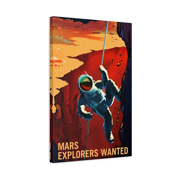 9937171164722004781_2048.jpeg Mars Explorers Wanted – NASA Recruitment Ad – Space Age Canvas Print
