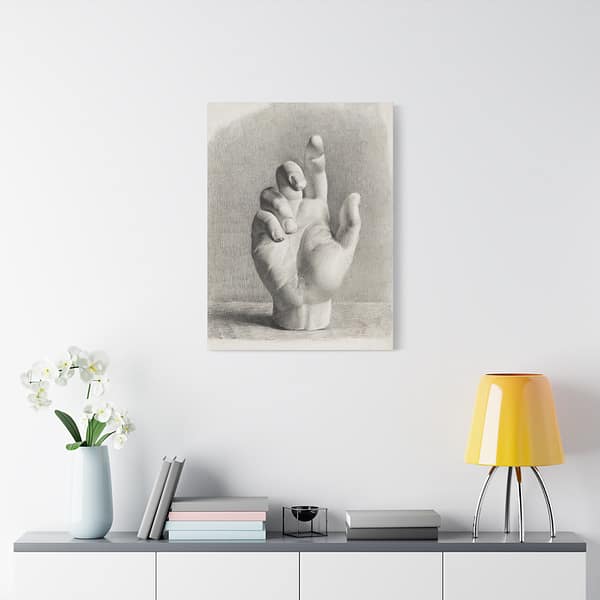 10912488615616084909_2048.jpeg A Hand, Drawn After Plaster - Dankvart Dreyer (1833) - Vintage Art Canvas Print