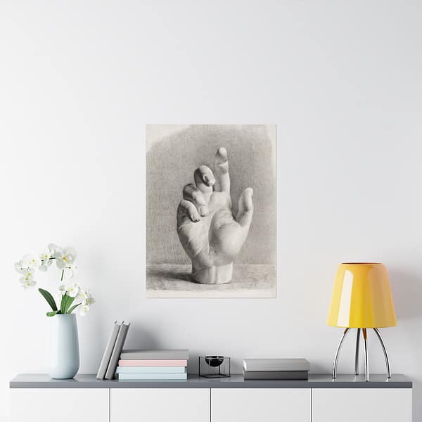 11669271682387906443_2048.jpeg A Hand, Drawn After Plaster - Dankvart Dreyer (1833) - Vintage Art Poster Print