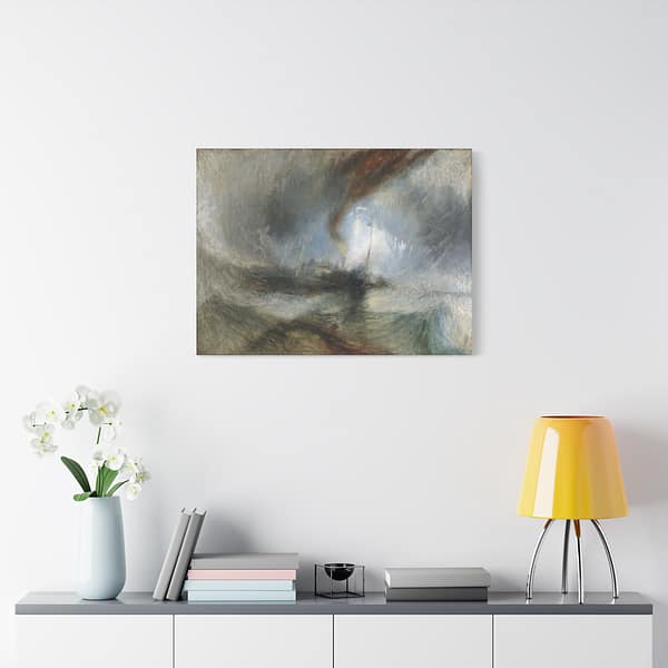 12185642417253010518_2048.jpeg Snow Storm - Steam-Boat off a Harbour's Mouth - J.M.W. Turner (1842) - Romantic Canvas Print