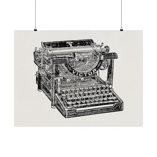 12285967652674047786_2048.jpeg Victor Typewriter - Ad Excerpt from World Almanac and Encyclopedia (1908) - Vintage Art Poster Print