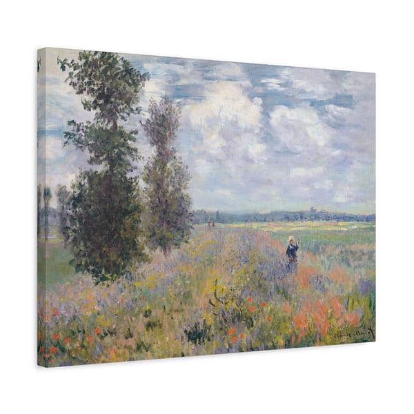 12476476605623885567_2048-1.jpeg Poppy Fields near Argenteuil - Claude Monet (1875) - Impressionist Canvas Print