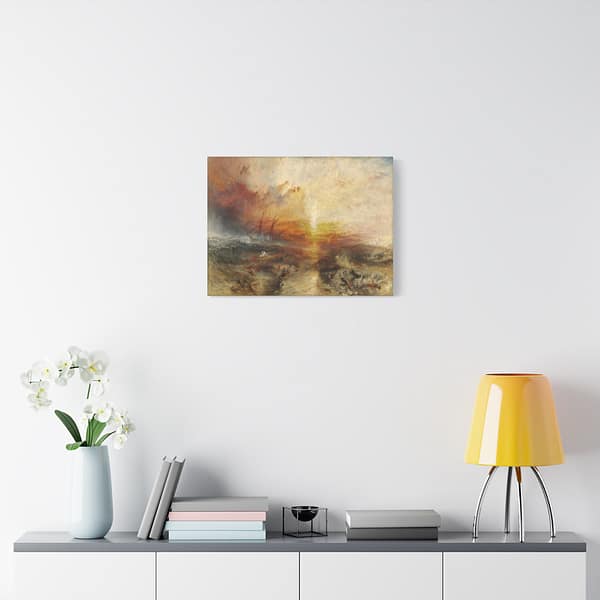 12757386969974811316_2048.jpeg Slavers Throwing Overboard the Dead and Dying - Typhon coming on - J.M.W. Turner (1840) - Romantic Canvas Print