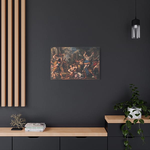 12915123437839519502_2048.jpeg The Abduction of the Sabine Women - Pietro da Cortona (c. 1629-30) - Classical Canvas Print