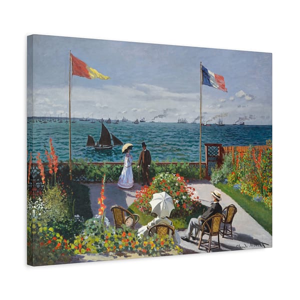 13556893443739798745_2048-2.jpeg Garden at Sainte-Adresse - Claude Monet (1867) - Impressionist Canvas Print