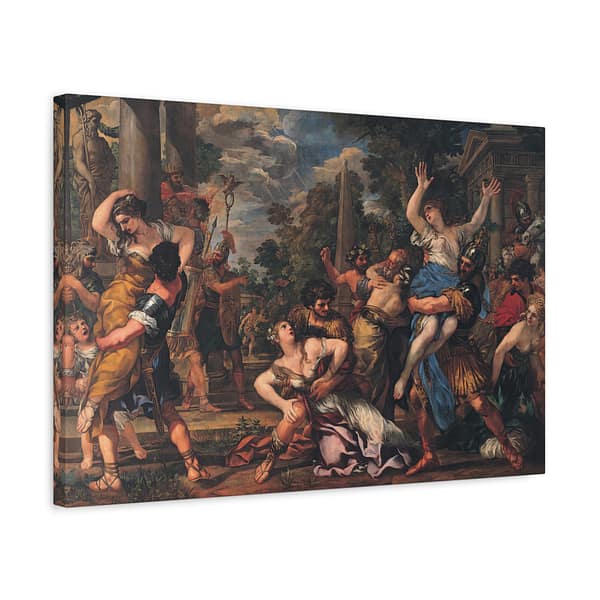 14055672285208935962_2048.jpeg The Abduction of the Sabine Women - Pietro da Cortona (c. 1629-30) - Classical Canvas Print