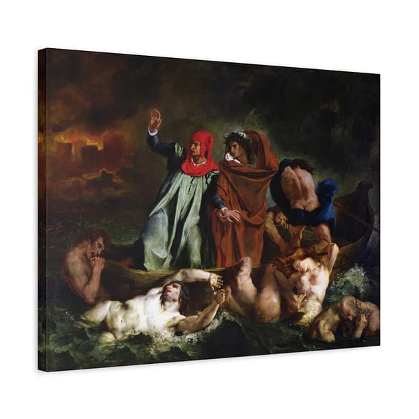 14658028422434772590_2048.jpeg The Barque of Dante - Eugène Delacroix (1822) - Classical Canvas Print