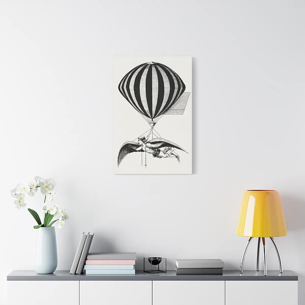 14909281749324706463_2048.jpeg Aerialist with Wings and Balloon (1870) - Vintage Art Canvas Print