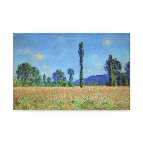 15539288165757942329_2048.jpeg Poppy Field (Giverny) - Claude Monet (c. 1890-91) - Impressionist Canvas Print