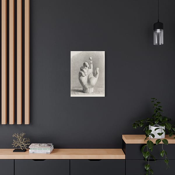 15542222615036343815_2048.jpeg A Hand, Drawn After Plaster - Dankvart Dreyer (1833) - Vintage Art Canvas Print