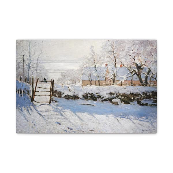 15595818281018156038_2048.jpeg The Magpie - Claude Monet (c. 1868-69) - Impressionist Canvas Print