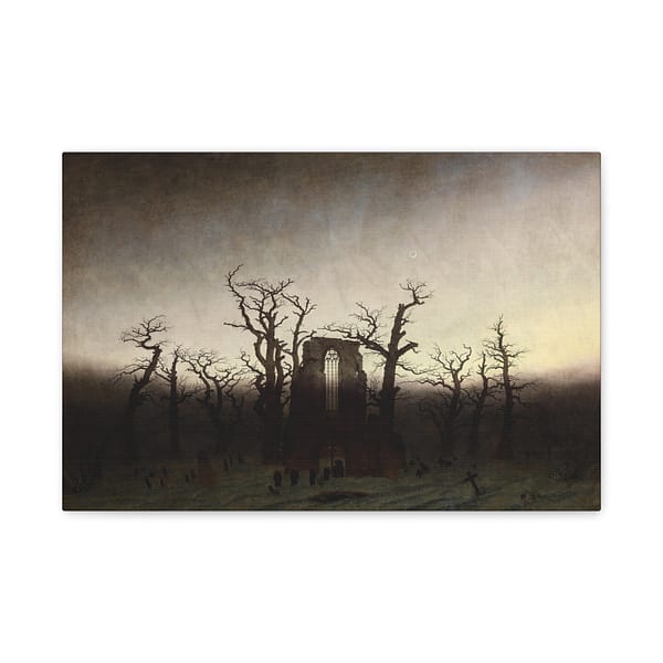 15754978611403074758_2048.jpeg Abbey in the Oakwood - Caspar David Friedrich (c. 1809-1810) - Romantic Canvas Print
