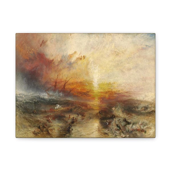 15786968070986113572_2048.jpeg Slavers Throwing Overboard the Dead and Dying - Typhon coming on - J.M.W. Turner (1840) - Romantic Canvas Print