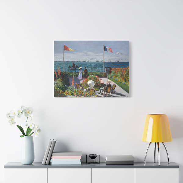 16006990468291367831_2048-2.jpeg Garden at Sainte-Adresse - Claude Monet (1867) - Impressionist Canvas Print