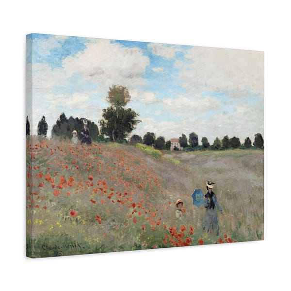 16295318059693756363_2048-1.jpeg The Poppy Field near Argenteuil - Claude Monet (1873) - Impressionist Canvas Print