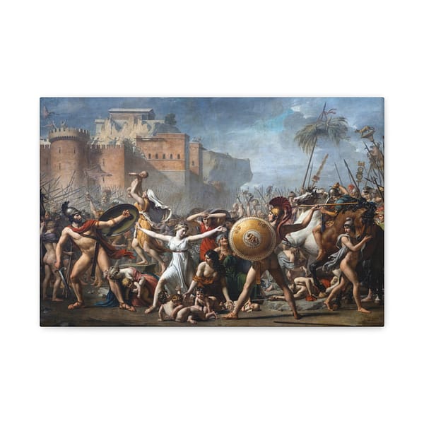 16387039067707909151_2048.jpeg The Intervention of the Sabine Women - Jacques-Louis David (1799) - Classical Canvas Print