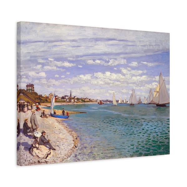 16425272348990334231_2048.jpeg Regatta at Sainte-Adresse - Claude Monet (1867) - Impressionist Canvas Print