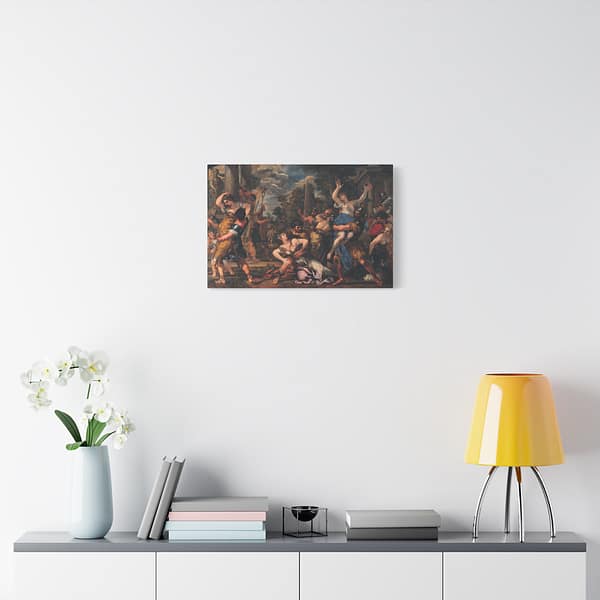 16625262594982271571_2048.jpeg The Abduction of the Sabine Women - Pietro da Cortona (c. 1629-30) - Classical Canvas Print