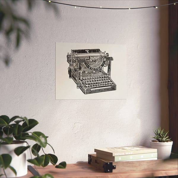 17038738307653423621_2048.jpeg Victor Typewriter - Ad Excerpt from World Almanac and Encyclopedia (1908) - Vintage Art Poster Print