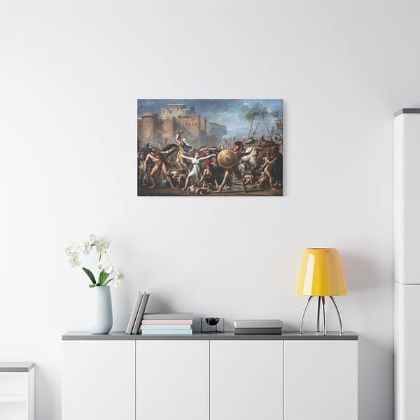 17096786545644210712_2048.jpeg The Intervention of the Sabine Women - Jacques-Louis David (1799) - Classical Canvas Print