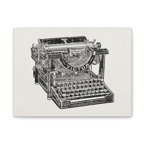17300638854227205387_2048.jpeg Victor Typewriter - Ad Excerpt from World Almanac and Encyclopedia (1908) - Vintage Art Canvas Print