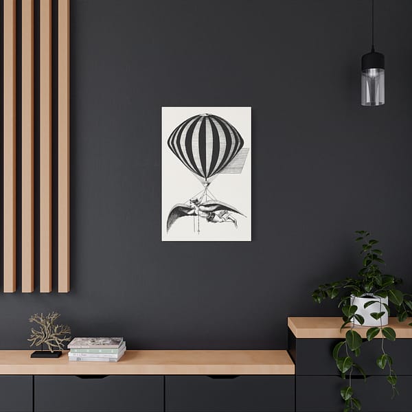 17824684622410860445_2048.jpeg Aerialist with Wings and Balloon (1870) - Vintage Art Canvas Print