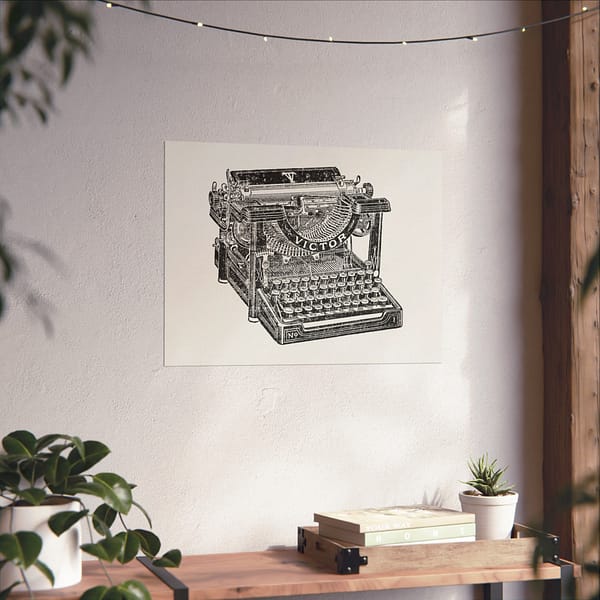 1931471931700892801_2048.jpeg Victor Typewriter - Ad Excerpt from World Almanac and Encyclopedia (1908) - Vintage Art Poster Print