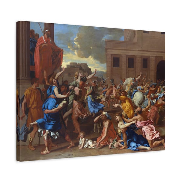 2226026909819148514_2048.jpeg The Abduction of the Sabine Women - Nicolas Poussin (c. 1634-35) - Classical Canvas Print