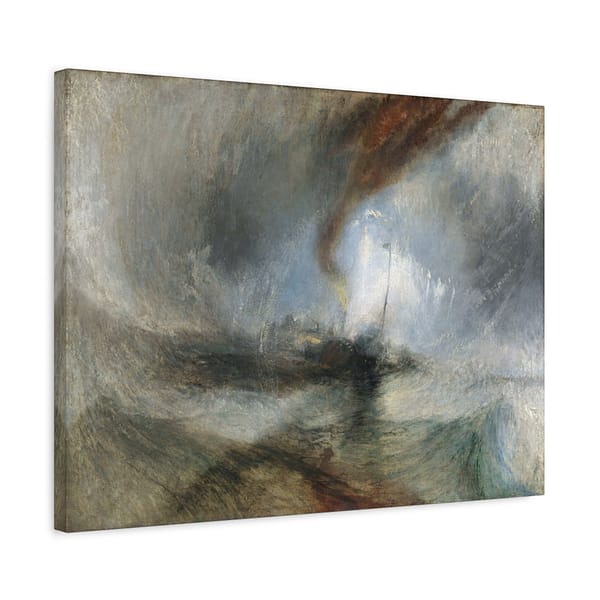 266604615100415761_2048.jpeg Snow Storm - Steam-Boat off a Harbour's Mouth - J.M.W. Turner (1842) - Romantic Canvas Print