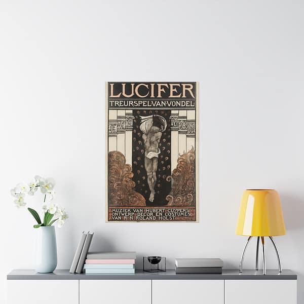 2714874965899363582_2048.jpeg Lucifer - Mourning Game of Vondel (Treurspel van Vondel) - Richard Roland Holst (1910) - Art Nouveau Poster Print