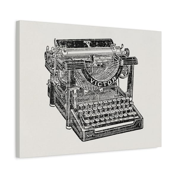 2891435849103494843_2048.jpeg Victor Typewriter - Ad Excerpt from World Almanac and Encyclopedia (1908) - Vintage Art Canvas Print