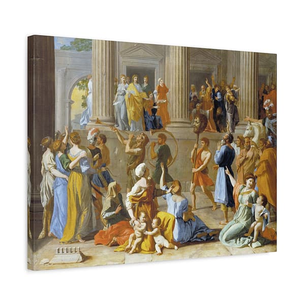 2956103765238003911_2048-1.jpeg The Triumph of David - Nicolas Poussin (c. 1630) - Classical Canvas Print