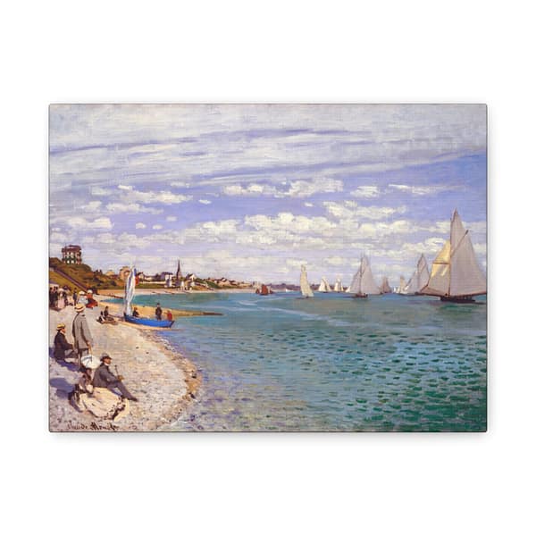 3063750882385615416_2048.jpeg Regatta at Sainte-Adresse - Claude Monet (1867) - Impressionist Canvas Print