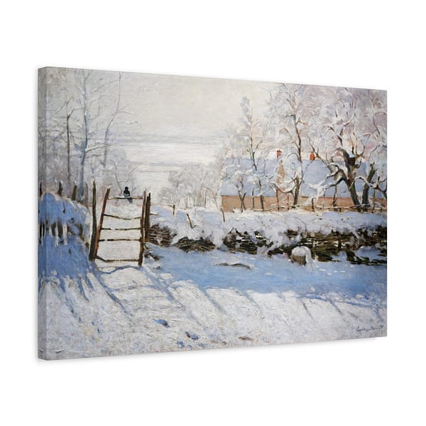 3898886733781532994_2048.jpeg The Magpie - Claude Monet (c. 1868-69) - Impressionist Canvas Print