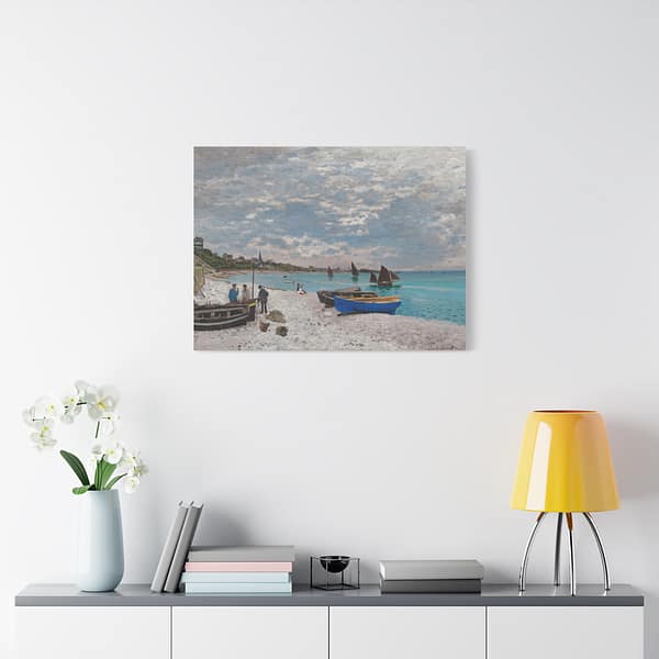4129463292054143317_2048.jpeg The Beach at Sainte-Adresse - Claude Monet (1867) - Impressionist Canvas Print