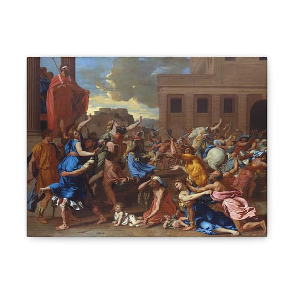 4764134229286087598_2048.jpeg The Abduction of the Sabine Women - Nicolas Poussin (c. 1634-35) - Classical Canvas Print