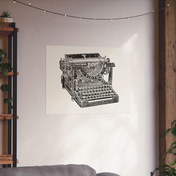 6688580877529428602_2048.jpeg Victor Typewriter - Ad Excerpt from World Almanac and Encyclopedia (1908) - Vintage Art Poster Print