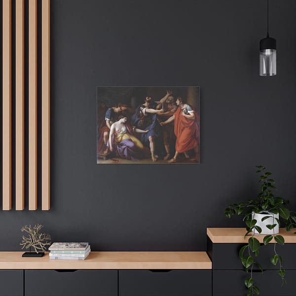 6713484894172642415_2048.jpeg The Oath of Brutus (Death of Lucretia) - Gavin Hamilton (c. 1763-67) - Classical Canvas Print